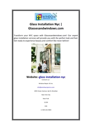 glass installation nyc glassesandwindows com