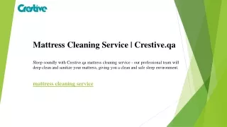 Mattress Cleaning Service  Crestive.qa