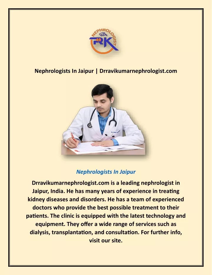 nephrologists in jaipur drravikumarnephrologist