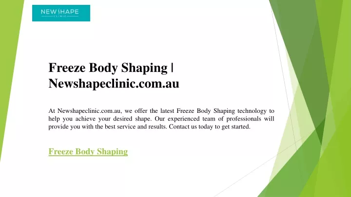 freeze body shaping newshapeclinic