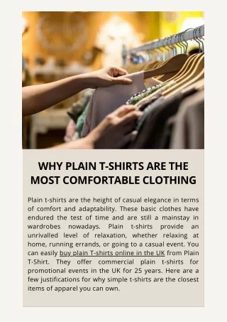 WHY THE MOST COMFORTABLE CLOTHING IS A PLAIN T-SHIRT
