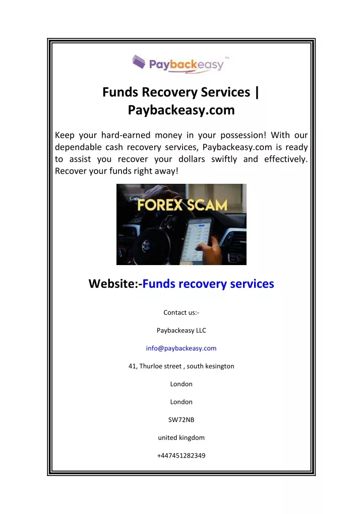 funds recovery services paybackeasy com