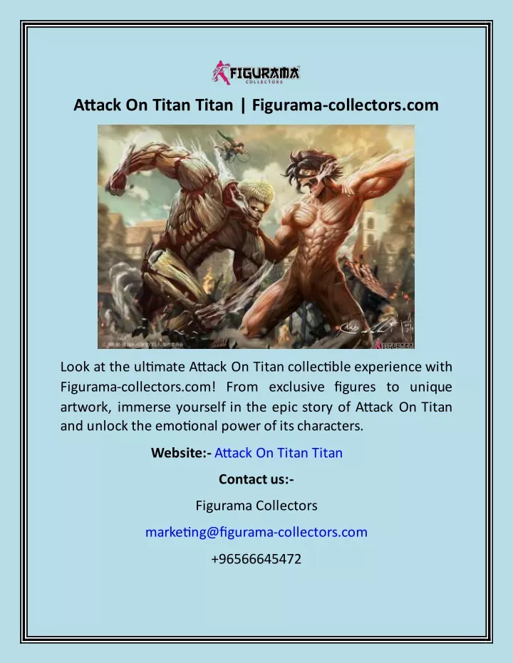 attack on titan titan figurama collectors com