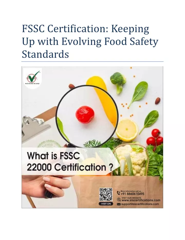 fssc certification keeping up with evolving food