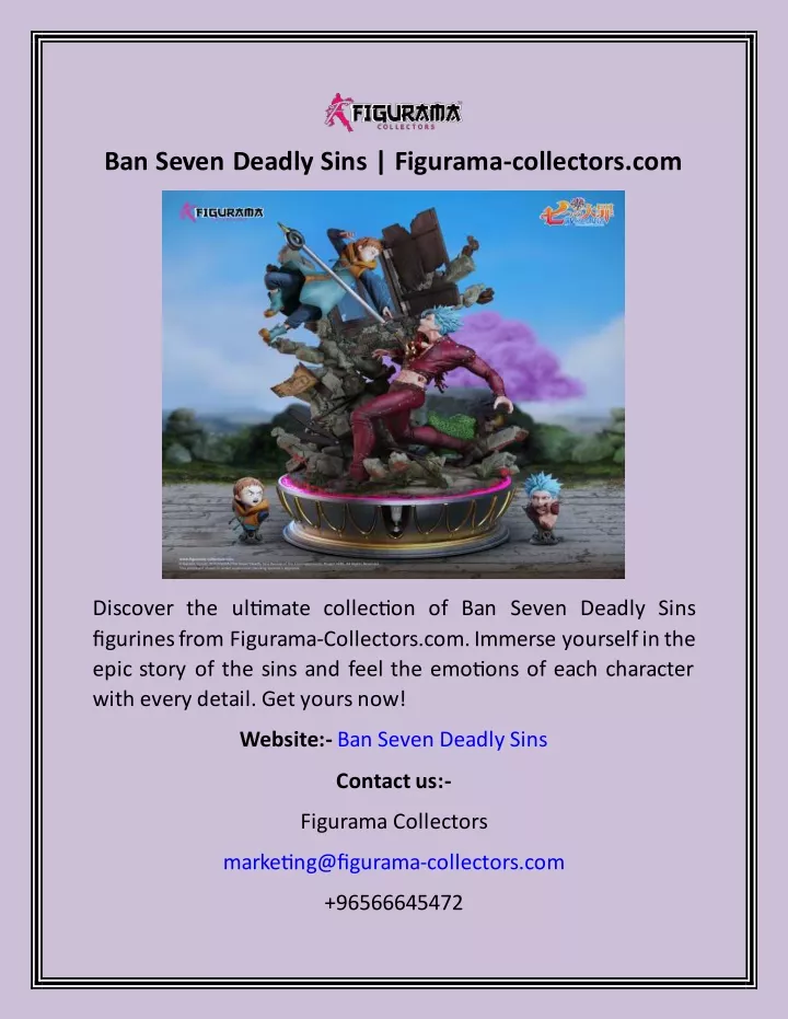 ban seven deadly sins figurama collectors com