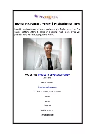 invest in cryptocurrency paybackeasy com