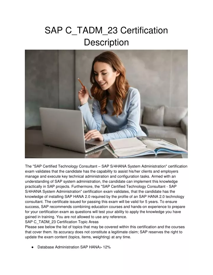 sap c tadm 23 certification description