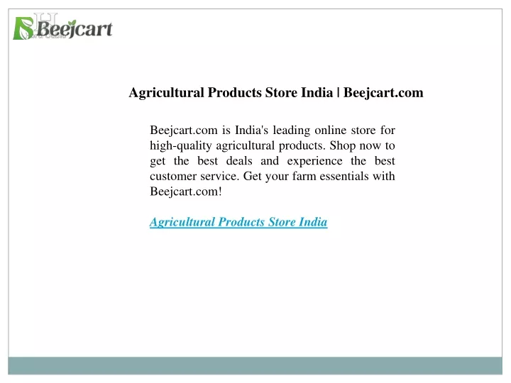 agricultural products store india beejcart com