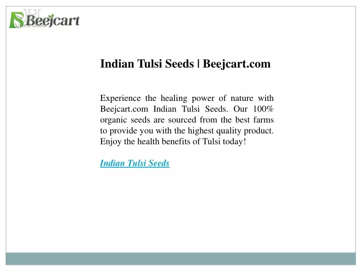 indian tulsi seeds beejcart com
