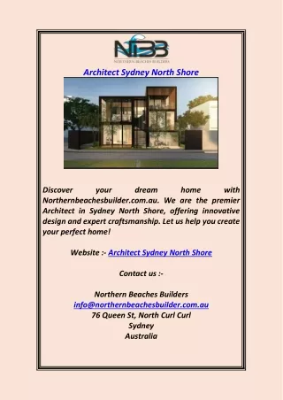 Architect Sydney North Shore  Northernbeachesbuilder.com.au
