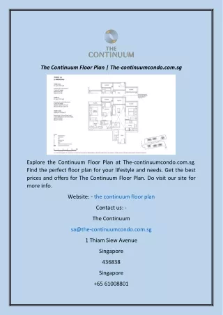 the continuum floor plan the continuumcondo com sg
