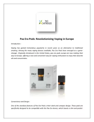 Buy Pax Era Pods Online Europe | Weed Market Europe | Buy Carts online