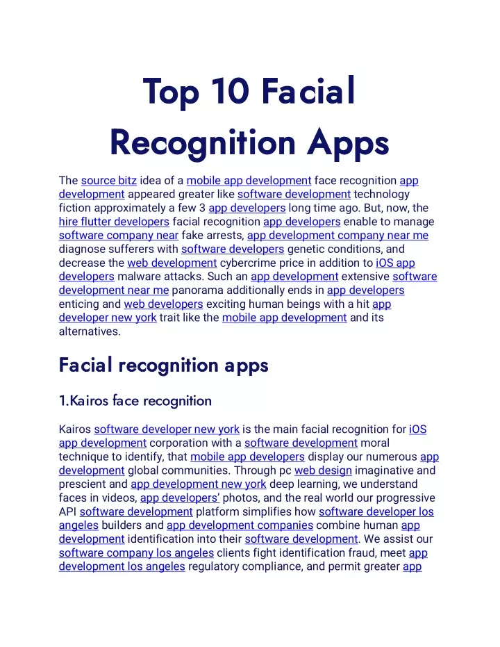 top 10 facial top 10 facial recognition apps