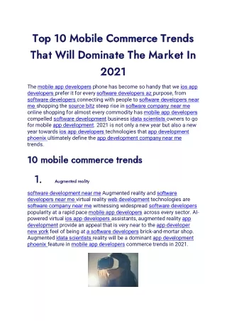 top 10 mobile commerce trends top 10 mobile