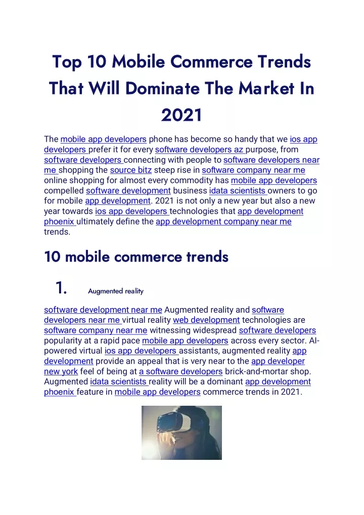 top 10 mobile commerce trends top 10 mobile