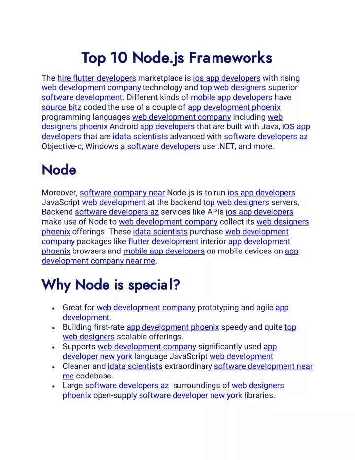 top 10 node js frameworks top 10 node
