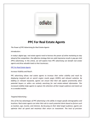 Real Estate PPC Company - Ad Labz