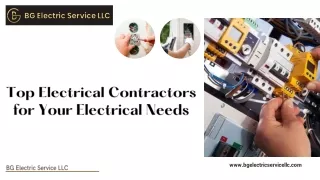 Top Electrical Contractors for Your Electrical Needs