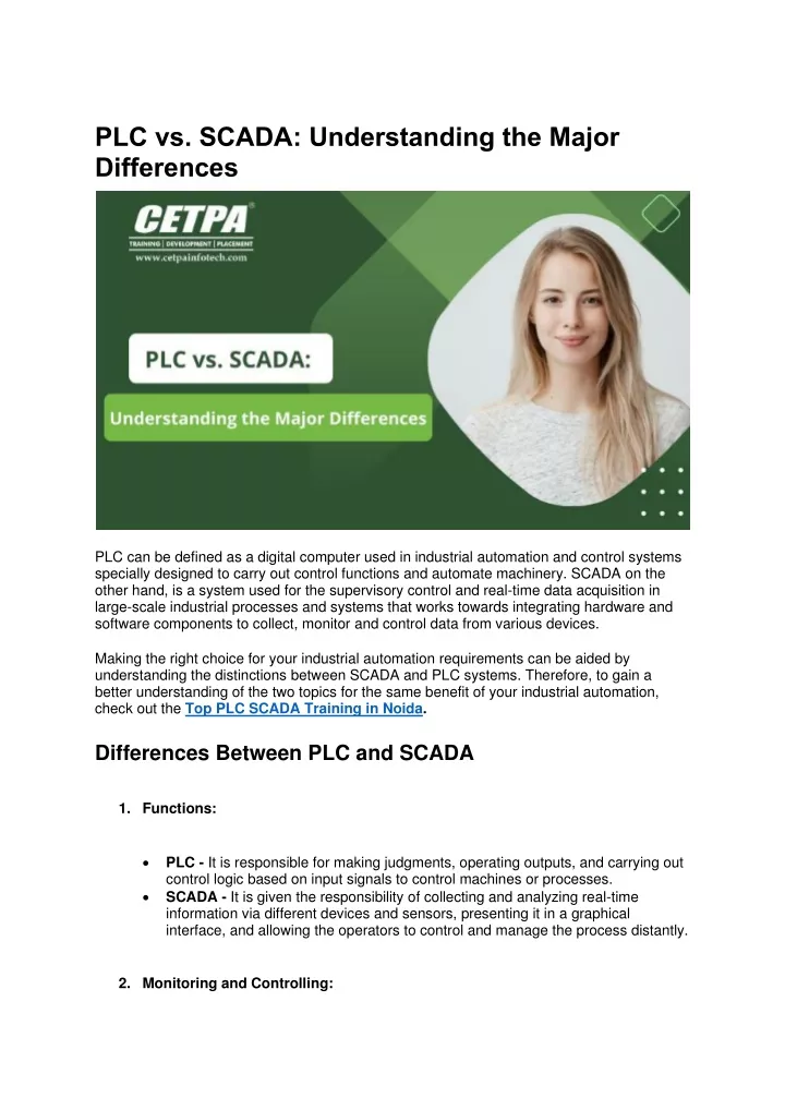 plc vs scada understanding the major differences