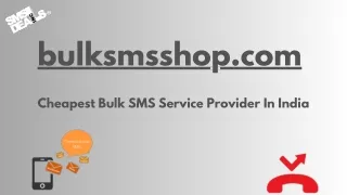Cheapest Bulk SMS Service Provider In India