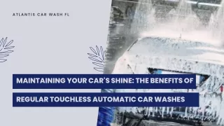 A Touchless Revolution: Redefining Car Washing with Automatic Systems