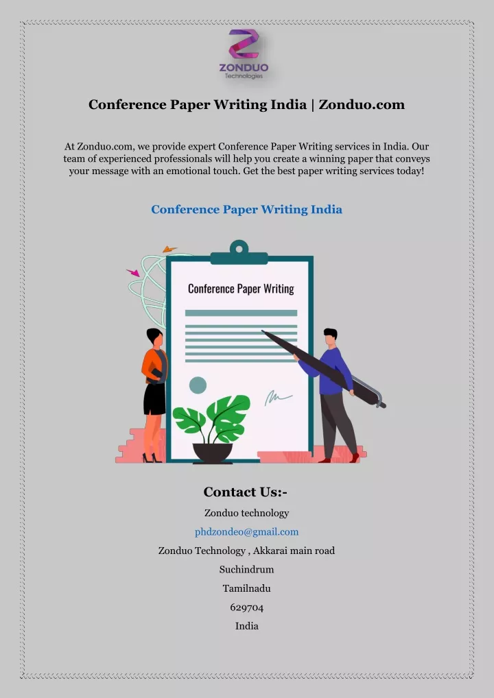 conference paper writing india zonduo com