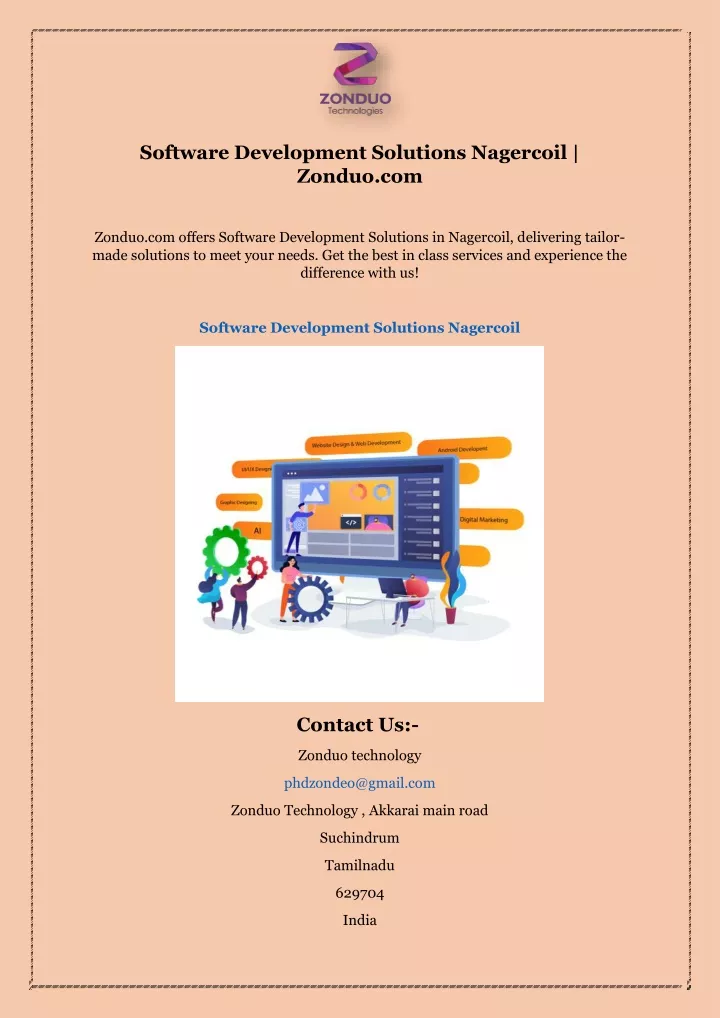 software development solutions nagercoil zonduo