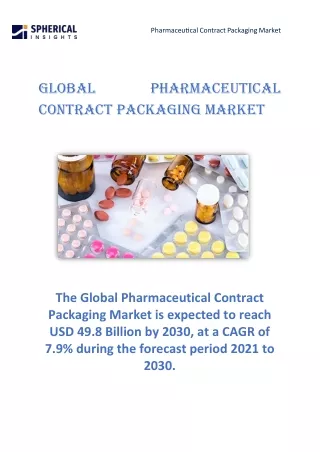 Global Pharmaceutical Contract Packaging Market