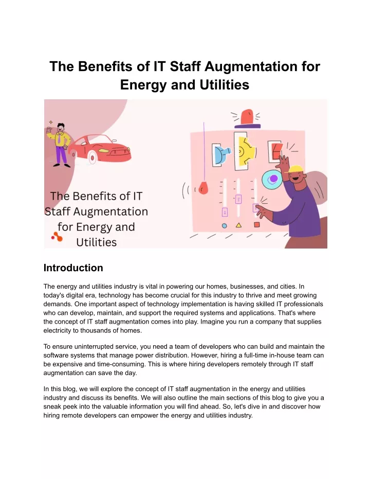 the benefits of it staff augmentation for energy