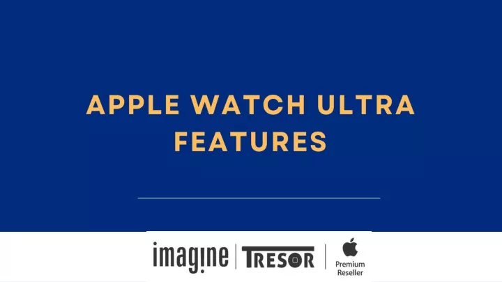 apple watch ultra features