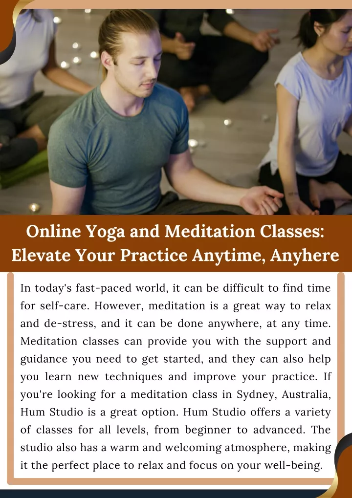 online yoga and meditation classes elevate your