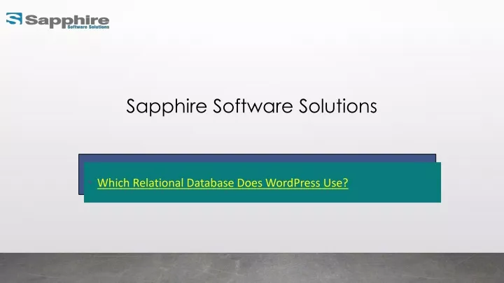 sapphire software solutions