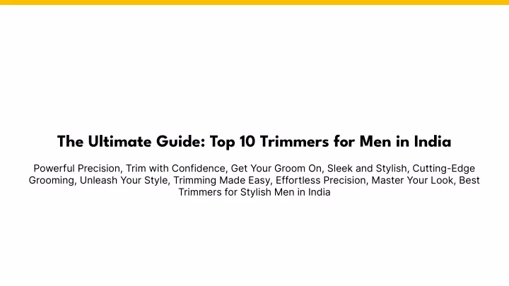 the ultimate guide top 10 trimmers