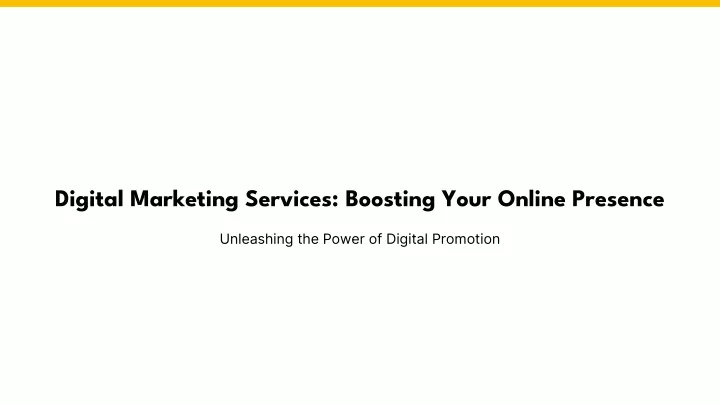 digital marketing services boosting your online presence