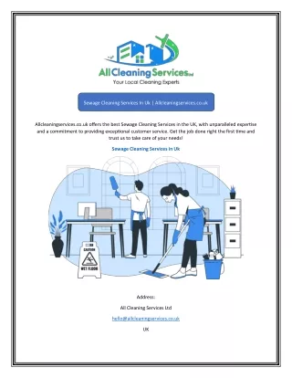 Sewage Cleaning Services In Uk Allcleaningservices.co.uk