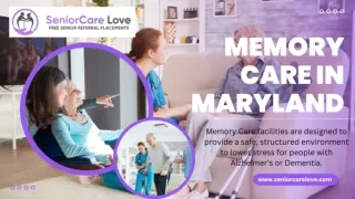 MEMORY CARE IN MARYLAND