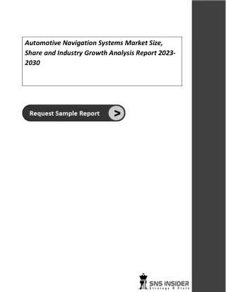 Automotive Navigation Systems Market Size Report 2023-2030