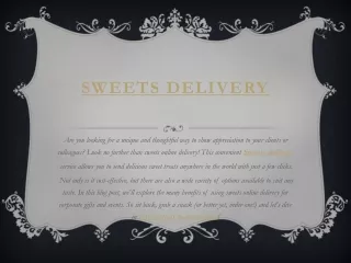 Sweets delivery