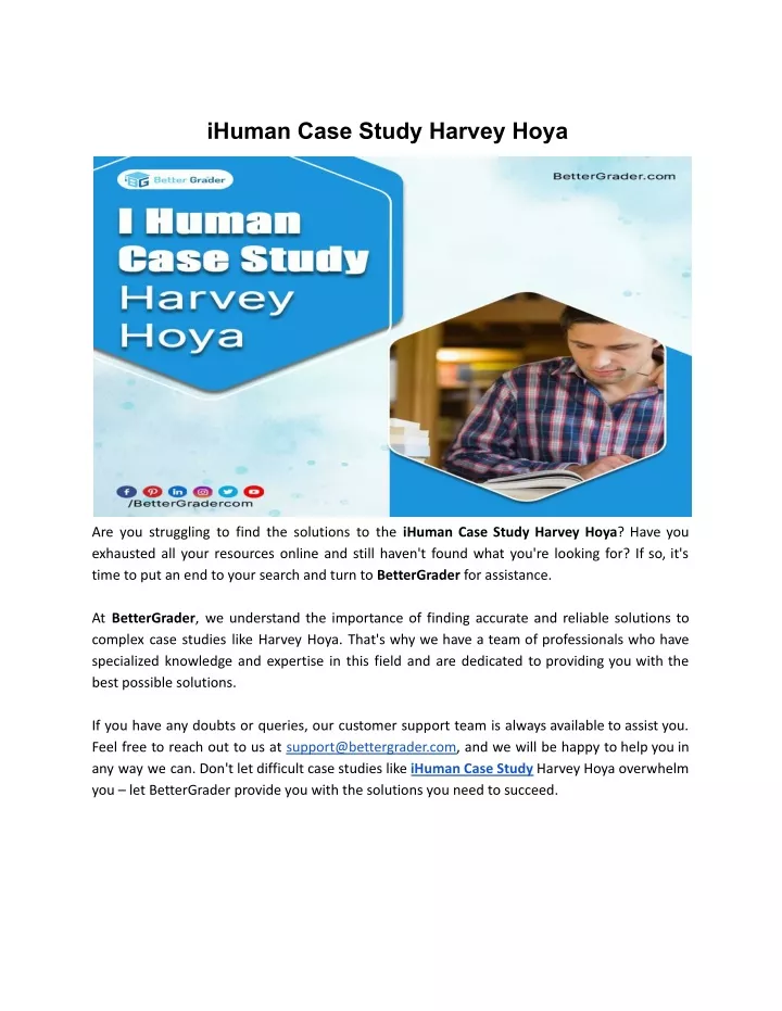 ihuman case study harvey hoya