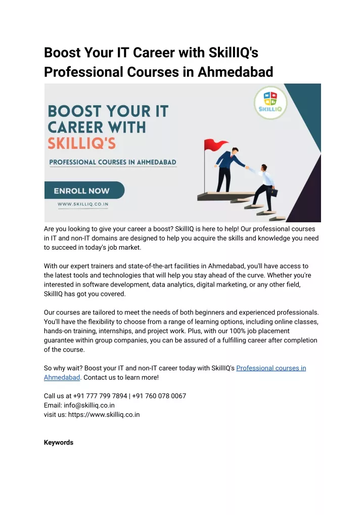 boost your it career with skilliq s professional