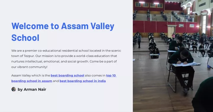 welcome to assam valley school