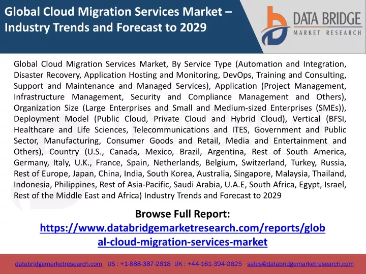 global cloud migration services market industry