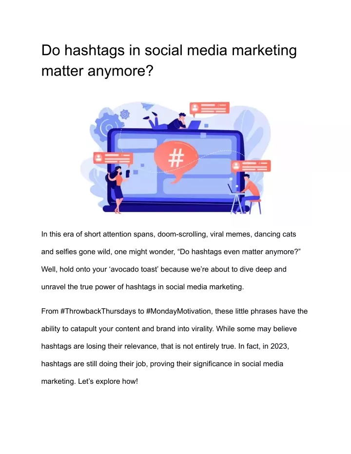 do hashtags in social media marketing matter