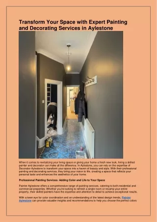 transform your space with expert painting