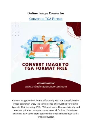 Instant TGA Converter: Convert Images to TGA Format Online - Fast & Free!