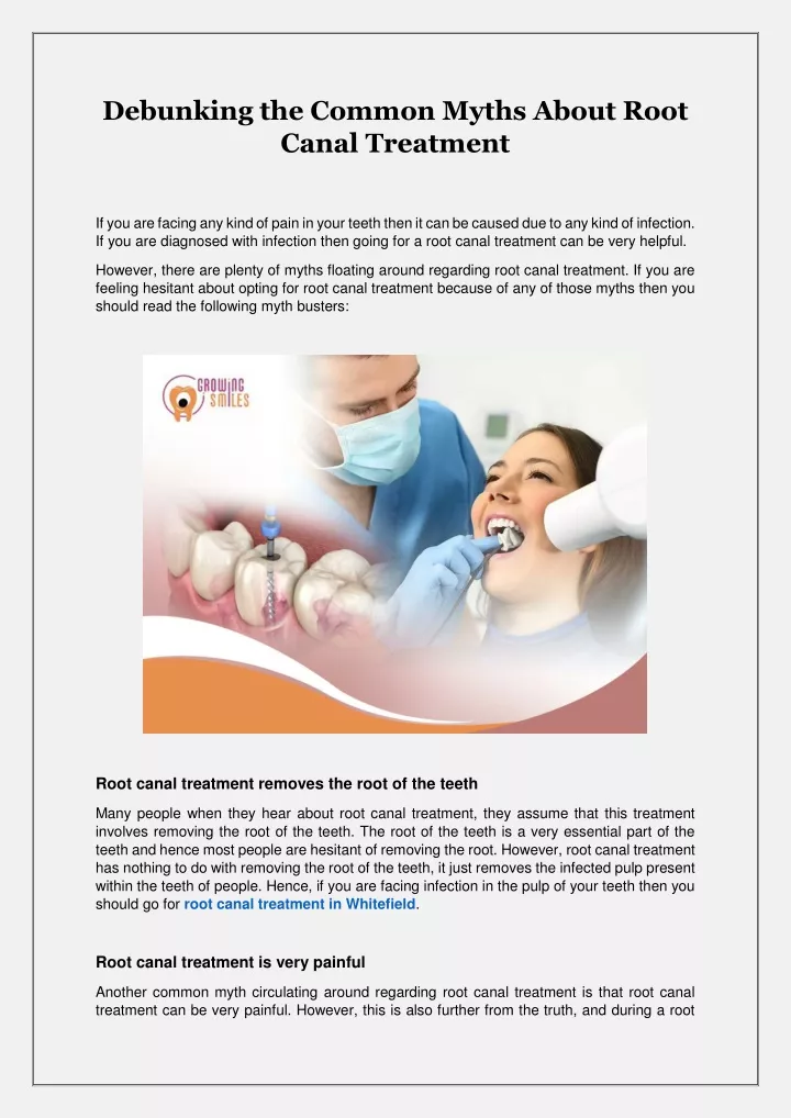 debunking the common myths about root canal