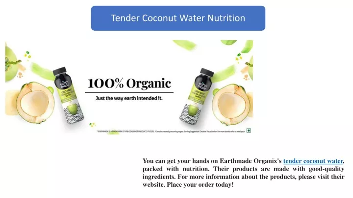 tender coconut water nutrition