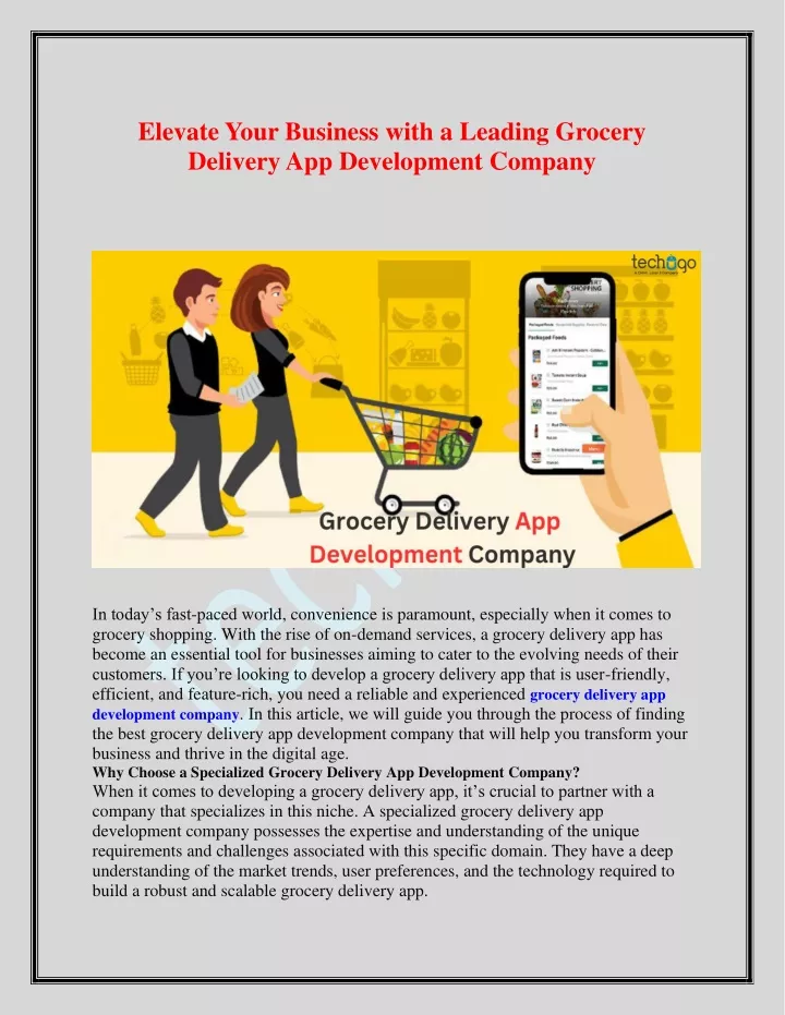 elevate your business with a leading grocery