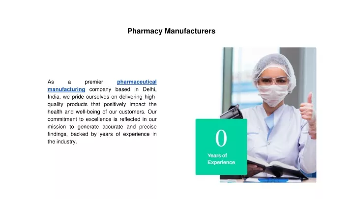 pharmacy manufacturers