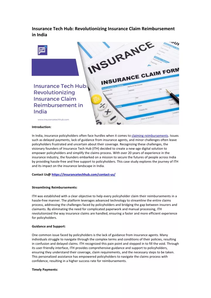 insurance tech hub revolutionizing insurance